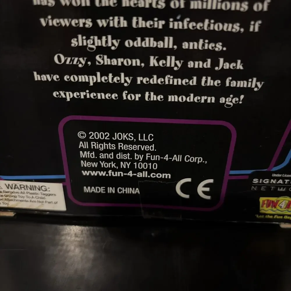 Ozzy Osbourne Talking Doll Vintage 2002 Never Opened WILL NEED BATTERY